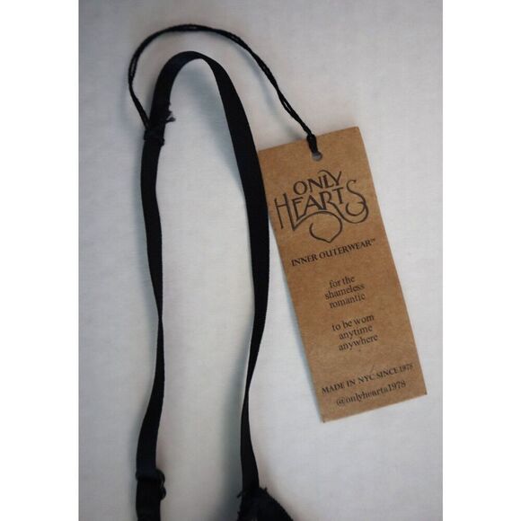 Only Hearts 8938 Women's Sz S Black Sheer Polka Dots Coucou Brigitte Bodysuit - Picture 3 of 7